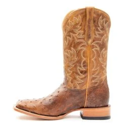 Flash Sale ⌛ Cody James Men's Exotic Full-Quill Ostrich Skin Western ???? Boots - Broad Square Toe Brown ???? -Cody James -shop unnamed file 1878