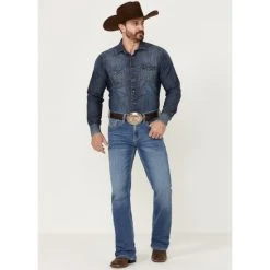 New ???? Cody James Men's Silverton Light Wash Stretch Relaxed Bootcut ???? Jeans Light Medium Wash ????