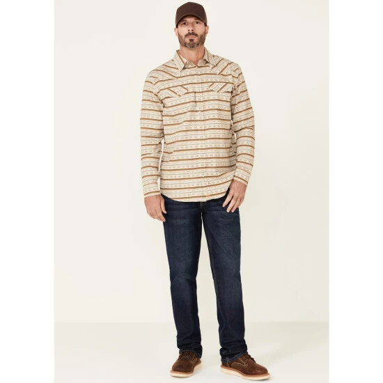 Top 10 ⌛ Cody James Men's FR Tan Striped Long Sleeve Work ???? Shirt ???? 2 Top 10 ⌛ Cody James Men's FR Tan Striped Long Sleeve Work ???? Shirt ???? - Image 2