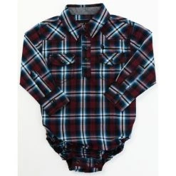 Outlet ???? Cody James Infant-Boys' Red & Blue Plaid Onesie ⌛
