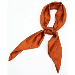 Best Sale ???? Cody James Men's Silk Jacquard Wild Rag Scarf Rust Copper ????