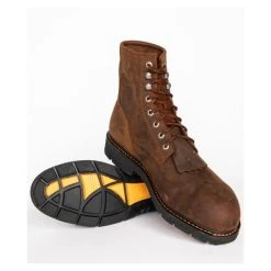 Hot Sale ???? Cody James Men's 8" Lace Up Kiltie Waterproof Work ???? Boots - Composite Toe Brown ???? -Cody James -shop unnamed file 1938