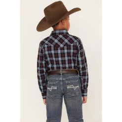 Discount ???? Cody James Boys' Plaid Print Long Sleeve Snap Western ???? Shirt Red ???? -Cody James -shop unnamed file 1965