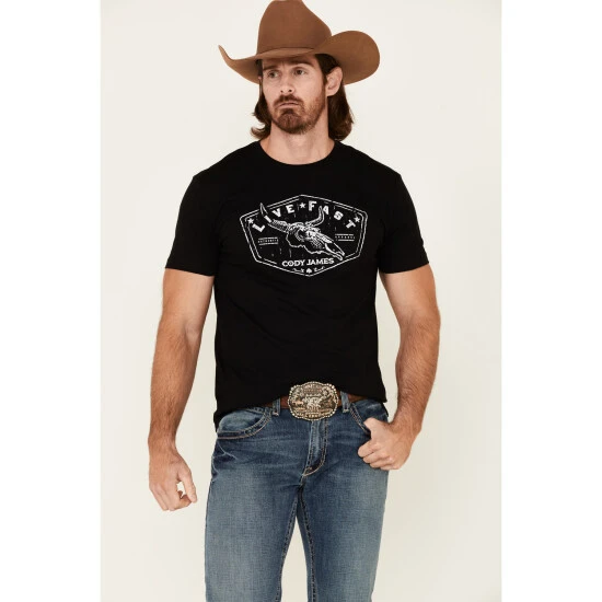 Budget ???? Cody James Men's Live Fast Graphic Short Sleeve T-Shirt Black ???? 1 Budget ???? Cody James Men's Live Fast Graphic Short Sleeve T-Shirt Black ????