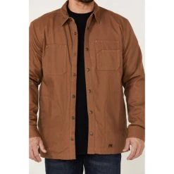 Best Sale ???? Cody James Men's FR Duck Line Work Snap ???? Shirt Jacket Camel ✨ -Cody James -shop unnamed file 2005