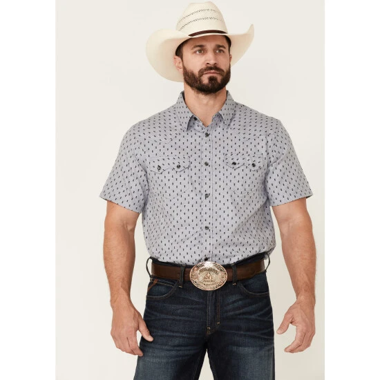 Hot Sale ???? Cody James Men's Double Arrow Geo Print Short Sleeve Snap Western ???? Shirt Grey ???? 1 Hot Sale ???? Cody James Men's Double Arrow Geo Print Short Sleeve Snap Western ???? Shirt Grey ????