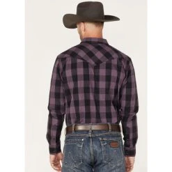 Cheapest ???? Cody James Men's Rustler Large Plaid Snap Western ???? Shirt Purple ???? -Cody James -shop unnamed file 2030
