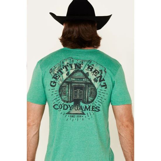 Discount ???? Cody James Men's Gettin' Bent Graphic Short Sleeve T-Shirt Green ???? 3 Discount ???? Cody James Men's Gettin' Bent Graphic Short Sleeve T-Shirt Green ???? - Image 3