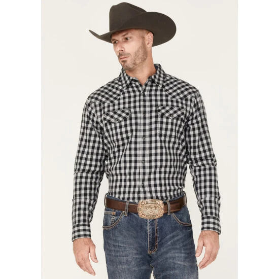 Promo ???? Cody James Men's Visa Versa Small Plaid Snap Western Flannel ???? Shirt Grey ???? 1 Promo ???? Cody James Men's Visa Versa Small Plaid Snap Western Flannel ???? Shirt Grey ????