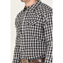 Promo ???? Cody James Men's Visa Versa Small Plaid Snap Western Flannel ???? Shirt Grey ???? 6 Promo ???? Cody James Men's Visa Versa Small Plaid Snap Western Flannel ???? Shirt Grey ???? -Cody James -shop unnamed file 2051