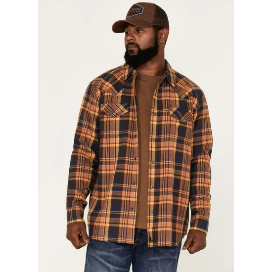Best deal ???? Cody James Men's Wood Chuck Large Plaid Snap Western Flannel ???? Shirt Brown ???? 2 Best deal ???? Cody James Men's Wood Chuck Large Plaid Snap Western Flannel ???? Shirt Brown ???? - Image 2