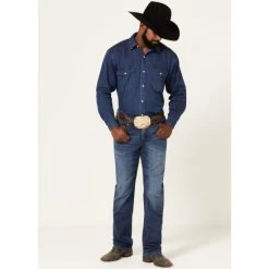 Hot Sale ???? Cody James Men's Howdy Medium Dark Wash Stretch Slim Straight ???? Jeans Dark Medium Wash ????