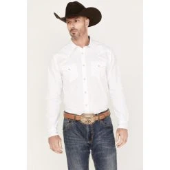 Best Sale ⭐ Cody James Men's Paisley Nation Tonal Long Sleeve Snap Western ???? Shirt White ????