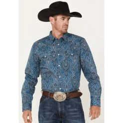 Best deal ???? Cody James Men's Conquistador All-Over Print Snap Western ???? Shirt Blue ????