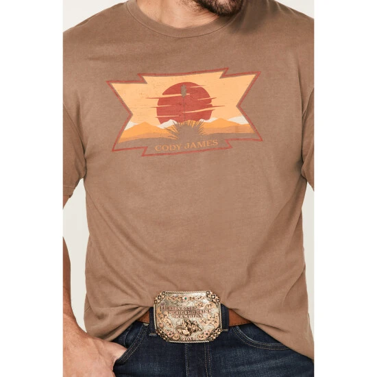 Best Sale ???? Cody James Men's Sunset Logo Graphic T-Shirt Tan ⭐ 3 Best Sale ???? Cody James Men's Sunset Logo Graphic T-Shirt Tan ⭐ - Image 3