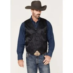 Promo ???? Cody James Men's Regal Paisley Print Vest Black ????