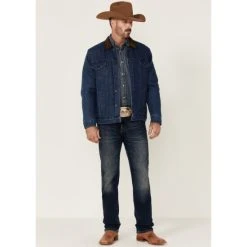 Coupon ✔️ Cody James Men's Grand Teton 3.0 Sherpa-Lined Button-Front Denim Jacket Indigo ???? -Cody James -shop unnamed file 2219