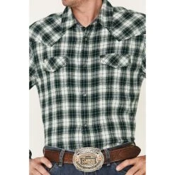 Cheapest ✔️ Cody James Men's Weeping Willow Medium Plaid Western Snap Flannel ???? Shirt Green ???? -Cody James -shop unnamed file 2236