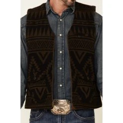 New ???? Cody James Men's Brown Valley Southwestern Print Zip-Front Wool Vest ???? -Cody James -shop unnamed file 2253