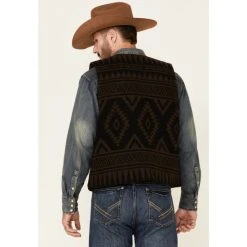 New ???? Cody James Men's Brown Valley Southwestern Print Zip-Front Wool Vest ???? -Cody James -shop unnamed file 2254