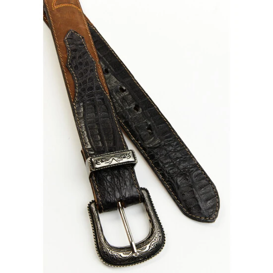 Hot Sale ⌛ Cody James Men's Vince Two Tone Embroidered Caiman Western Belt Black ???? 2 Hot Sale ⌛ Cody James Men's Vince Two Tone Embroidered Caiman Western Belt Black ???? - Image 2