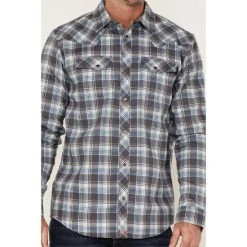 Coupon ???? Cody James Men's FR Large Plaid Long Sleeve Snap Work ???? Shirt Charcoal ???? -Cody James -shop unnamed file 2267