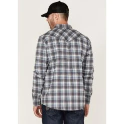 Coupon ???? Cody James Men's FR Large Plaid Long Sleeve Snap Work ???? Shirt Charcoal ???? -Cody James -shop unnamed file 2268