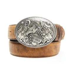 Coupon ???? Cody James Men's Oval Eagle Flag Belt Brown ????