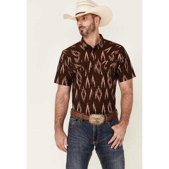 Best Pirce ❤️ Cody James Men's Treaty Southwestern Print Short Sleeve Snap Western ???? Shirt Burgundy ???? 1 Best Pirce ❤️ Cody James Men's Treaty Southwestern Print Short Sleeve Snap Western ???? Shirt Burgundy ????