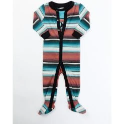 Best Pirce ???? Cody James Infant-Boys' Teal & Red Southwestern Serape Sleep Onesie Set ????