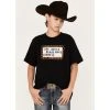New ???? Cody James Boys' Cowboy Signage Graphic T-Shirt Black ????