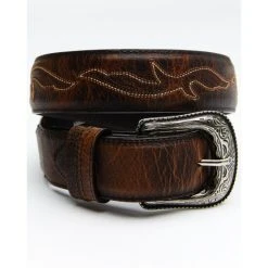 Cheapest ???? Cody James Men's Orange Stitched Belt Brown ????