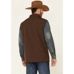 Budget ???? Cody James Core Men's Brown Bonded Wrightwood Zip-Front Softshell Vest - Big & Tall ???? -Cody James -shop unnamed file 2356