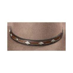 Promo ???? Cody James Diamond Studded Horsehair Hat Band For Men Black/brown ???? -Cody James -shop unnamed file 2388