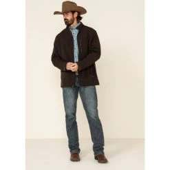 Discount ???? Cody James Men's Brown Steamboat Softshell Bonded Zip Front Jacket ✨ -Cody James -shop unnamed file 2402