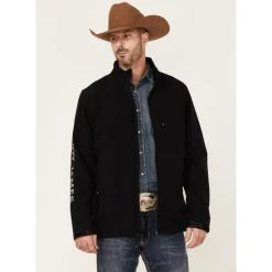 Top 10 ⌛ Cody James Core Men's Serape Logo Sleeve Zip-Front Steamboat Jacket Black ????