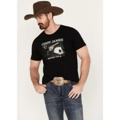 Best deal ???? Cody James Men's Revolver Cards Short Sleeve Graphic T-Shirt Black ????