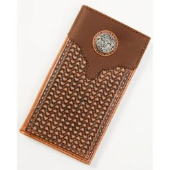 Best Sale ???? Cody James Men's Longhorn Concho Tooled Leather Rodeo Wallet Brown ????