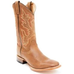 Outlet ???? Cody James Men's Brown Stockman Cowboy ???? Boots - Broad Square Toe ????