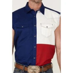 Best Pirce ???? Cody James Men's Texas Flag Bubba Sleeveless Snap Western ???? Shirt Red/white/blue ???? -Cody James -shop unnamed file 2476