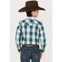 Best deal ???? Cody James Boys' Plaid Print Long Sleeve Western ???? Shirt Blue ???? -Cody James -shop unnamed file 2481