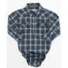 Wholesale ???? Cody James Infant-Boys' Plaid Print Long Sleeve Western Snap Onesie Navy ⭐