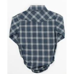 Wholesale ???? Cody James Infant-Boys' Plaid Print Long Sleeve Western Snap Onesie Navy ⭐ -Cody James -shop unnamed file 2484