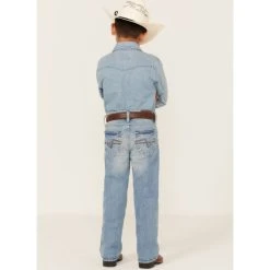 Cheap ???? Cody James Little Boys' Arlo Light Wash Slim Bootcut ???? Jeans - Sizes 4-8 Blue ????