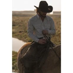 Outlet ⌛ Cody James Men's Crackle Southwestern Geo Print Long Sleeve Snap Western ???? Shirt White ✨