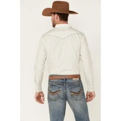 Outlet ⌛ Cody James Men's Crackle Southwestern Geo Print Long Sleeve Snap Western ???? Shirt White ✨ -Cody James -shop unnamed file 2508