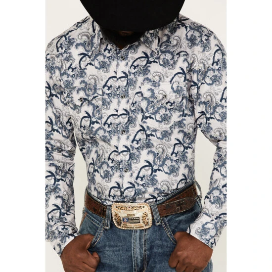 Best deal ???? Cody James Men's Western Large Paisley Print Snap Western ???? Shirt Purple ✨ 3 Best deal ???? Cody James Men's Western Large Paisley Print Snap Western ???? Shirt Purple ✨ - Image 3