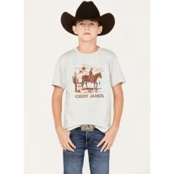 Best Pirce ???? Cody James Boys' Desert Stroll Logo Graphic T-Shirt Silver ????