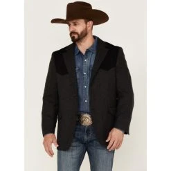 Buy ???? Cody James Men's Waco Contrast Yolk Button-Down Western Sportcoat Charcoal ????