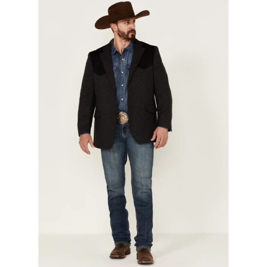 Buy ???? Cody James Men's Waco Contrast Yolk Button-Down Western Sportcoat Charcoal ???? 2 Buy ???? Cody James Men's Waco Contrast Yolk Button-Down Western Sportcoat Charcoal ???? - Image 2
